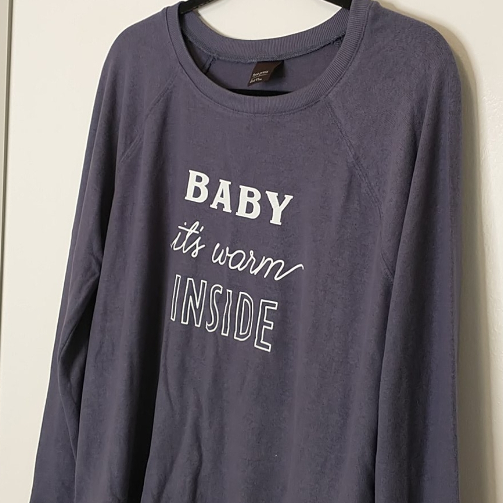 Free press blue long sleeve baby it's warm inside - Picture 2 of 5